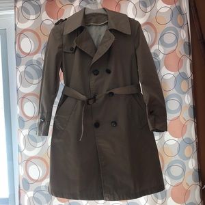 Tan trench coat